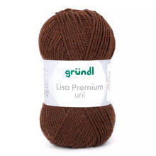 Strickgarn Lisa, 100% Polyacryl, Oeko-Tex Standard, 50g, 150m, Farbe 23, Schoko