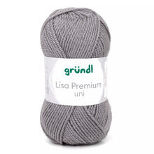 Strickgarn Lisa, 100% Polyacryl, Oeko-Tex Standard, 50g, 150m, Farbe 24, Grau