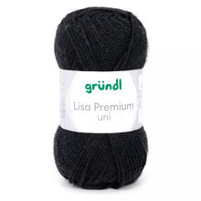 Strickgarn Lisa, 100% Polyacryl, Oeko-Tex Standard, 50g, 150m, Farbe 26, Schwarz