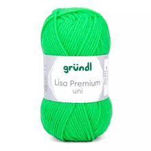 Strickgarn Lisa, 100% Polyacryl, Oeko-Tex Standard, 50g, 150m, Farbe 29, Neongrn