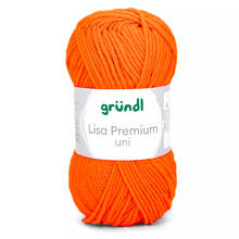 Strickgarn Lisa, 100% Polyacryl, Oeko-Tex Standard, 50g, 150m, Farbe 50, Neonorange