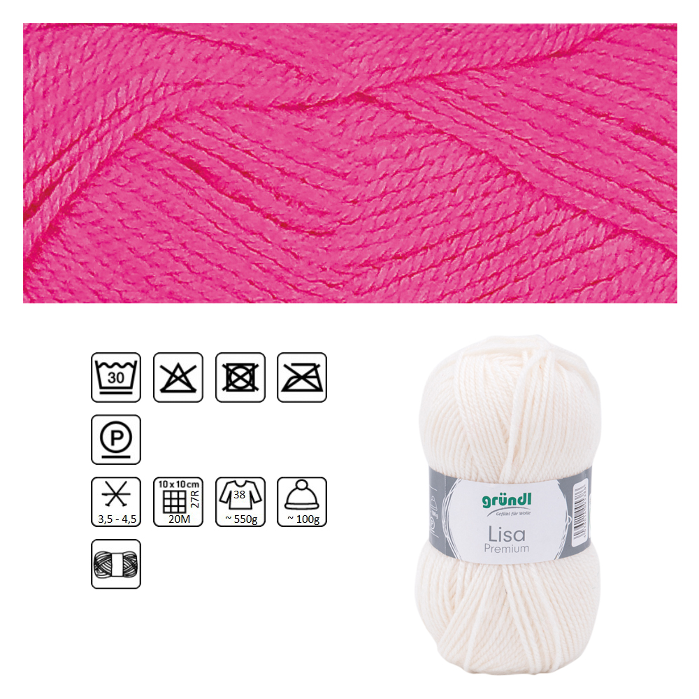 Jep beundre skranke Strickgarn Lisa, 100% Polyacryl, Oeko-Tex Standard, 50g, 150m, Farbe 30,  Neonpink - Klassische Strickgarne Wolle & Garne Textiles Gestalten Produkte  - Creativ-Discount.de