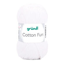 Hkel- und Strickgarn Cotton Fun, 100% Baumwolle, Oeko-Tex Standard, 50g, 115m, Farbe 01, Wei