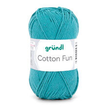 Hkel- und Strickgarn Cotton Fun, 100% Baumwolle, Oeko-Tex Standard, 50g, 115m, Farbe 24, Trkisblau