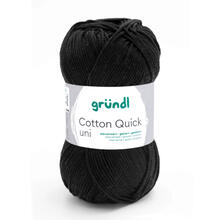 Cotton Quick uni, 100% Baumwolle, Oeko-Tex-Standard, 50g, 125m, Farbe 11, Schwarz