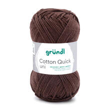Cotton Quick uni, 100% Baumwolle, Oeko-Tex-Standard, 50g, 125m, Farbe 122, Schokolade