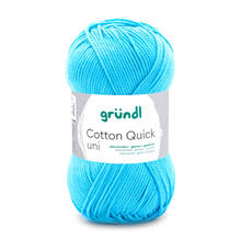 Cotton Quick uni, 100% Baumwolle, Oeko-Tex-Standard, 50g, 125m, Farbe 136, Wasserblau