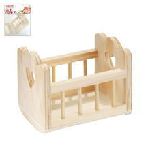 NEU Hobbyfun Miniatur Holzwiege, ca. 10 x 7 x 8 cm