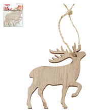 Hobbyfun Holzhirsch zum Hngen, 6cm, 4 Stk.