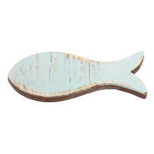 NEU Holz-Fische, 6 cm, Box mit 5 Stck, trkis