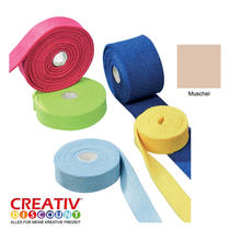 Trendy Filzband, B:4cm L:1,5m, Muschel