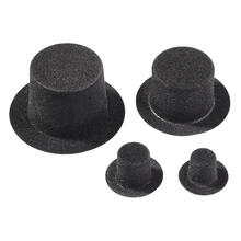 NEU Miniatur-Zylinder, schwarz, beflockt, Gre 26 mm, Beutel mit 6 Stck