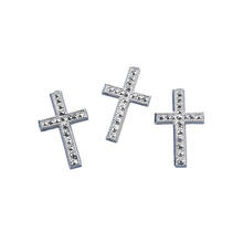 Streuteile: Kreuz, silber, ca. 3cm, 6 Stück