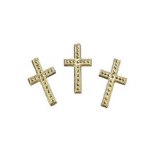 Streuteile: Kreuz, gold, ca. 3 cm, 6 Stck