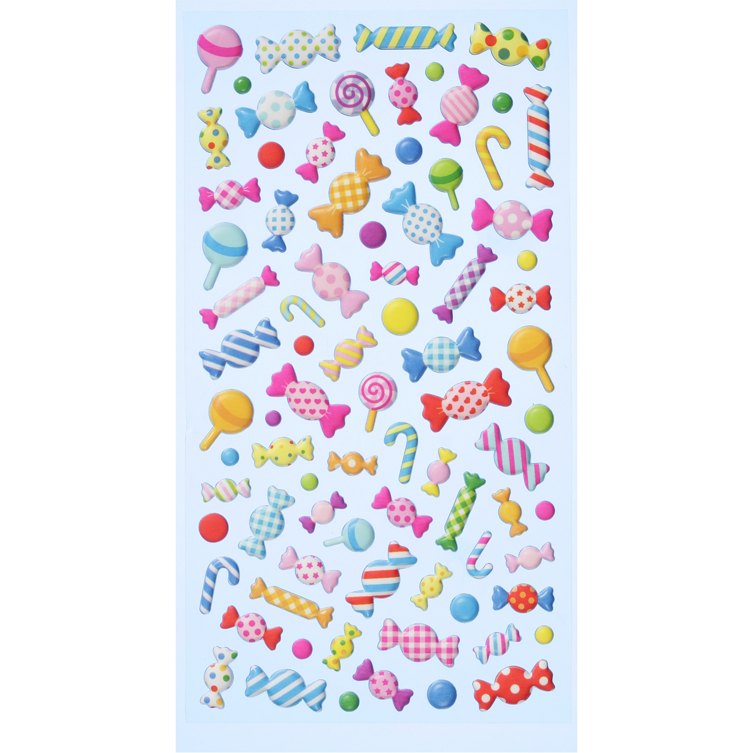 NEU SOFTY 3-D Sticker / Aufkleber, Bonbons, 1 Bogen