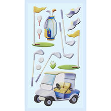 NEU SOFTY 3-D Sticker / Aufkleber, Golf, 1 Bogen