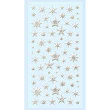 NEU SOFTY 3-D Sticker / Aufkleber, Stern, silber, 1 Bogen