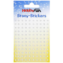 NEU STONY-Sticker rund, Gre ca. 3 mm, kristallfarben, 120 Stck