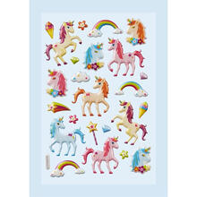 NEU SOFTY 3-D Sticker / Aufkleber, Einhorn II, 1 Bogen