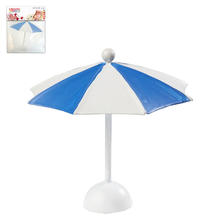 Hobbyfun Mini-Sonnenschirm, blau-wei, 10x10cm