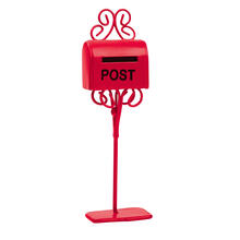 NEU Miniatur-Mail-Box / Briefkasten, Gre ca. 11 cm, rot