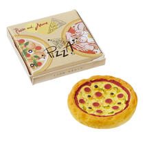 Miniatur Pizza im Karton fr Wichtel / Geldgeschenke, ca. 3,3 cm