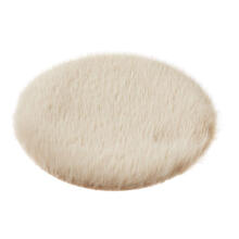 NEU Miniatur Teppich rund, beige, fr Wichtel / Geldgeschenke, ca. 12 cm