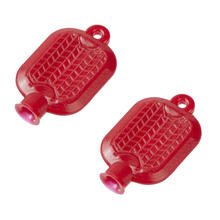 NEU Miniatur Wrmflasche rot fr Wichtel / Geldgeschenke, ca. 2 cm, 2 Stck