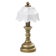 Miniatur Tischlampe fr Wichtel / Geldgeschenke, messing, ca. 2 x 4,3 cm