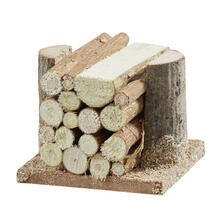 Miniatur Holzsto / Feuerholz fr Wichtel / Geldgeschenke, ca. 4 cm
