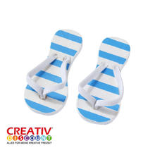 Miniatur- Flip-Flops, blau gestreift, 2 Paar