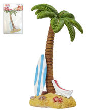 Hobbyfun Miniatur Palme mit Surfbrett, 7x15cm