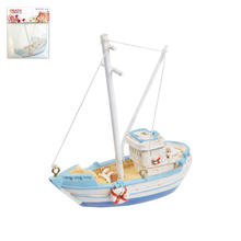 Hobbyfun Mini-Fischerboot, ca. 7,5cm, hellblau