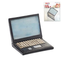 Hobbyfun Miniatur- Laptop, 4cm, schwarz
