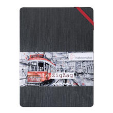 SALE The ZigZagBook, Aquarellpapier, 300g/m�, Portrait DIN A5, 18 Seiten