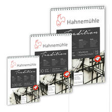 Hahnemühle Skizzenblock Tradition, 100g/m², 50 Blatt, Spiralbindung - Verschiedene Größen