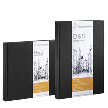 NEU Skizzenbuch D&S, schwarz, 140g/m² - Verschiedene Formate