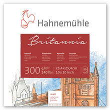 Hahnemhle Aquarellblock Britannia Quattro, matt, 30 Blatt, 300g/m, 25x25cm