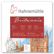 SALE Hahnem�hle Aquarellblock Britannia Quattro, matt, 30 Blatt, 300g/m�, 40x40cm