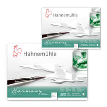 NEU Aquarellblock Harmony, satiniert, 300g/m², 4-seitig geleimt, 12 Blatt - Verschiedene Formate