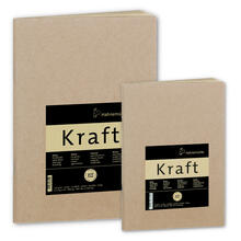 NEU Skizzenheft Kraftpapier, 120g/m², 40 Seiten - Verschiedene Formate