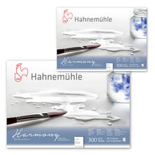 NEU Aquarellblock Harmony, rau, 300g/m², 4-seitig geleimt, 12 Blatt - Verschiedene Formate