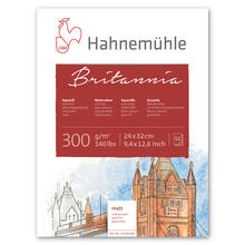 SALE Hahnem�hle Aquarellblock Britannia, matt, 300g/m�, 24 x 32 cm, 12 Blatt