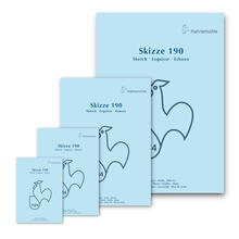 Skizzenblock 190g/m², 50 Blatt - Verschiedene Größen
