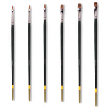 NEU Allround-Künstlerpinsel, Premium-Synthetikhaar, flach, langer Stiel - Verschiedene Größen