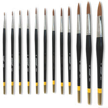 NEU Allround-Künstlerpinsel, Premium-Synthetikhaar, rund, kurzer Stieler Stiel - Verschiedene Größen