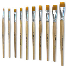 NEU Schulmalpinsel Ergonomic, Premium-Synthetikhaar, flach, kurzer Stiel - Verschiedene Gren