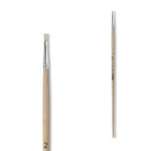 NEU Schulpinsel / Borstenpinsel fr Acryl- / lmalerei, flach, langer Stiel, Gr. 2