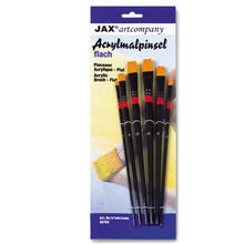 NEU Knstler-Pinselset fr Acrylmalerei, Premium-Synthetikhaar, flach, langer Stiel, 6er Set
