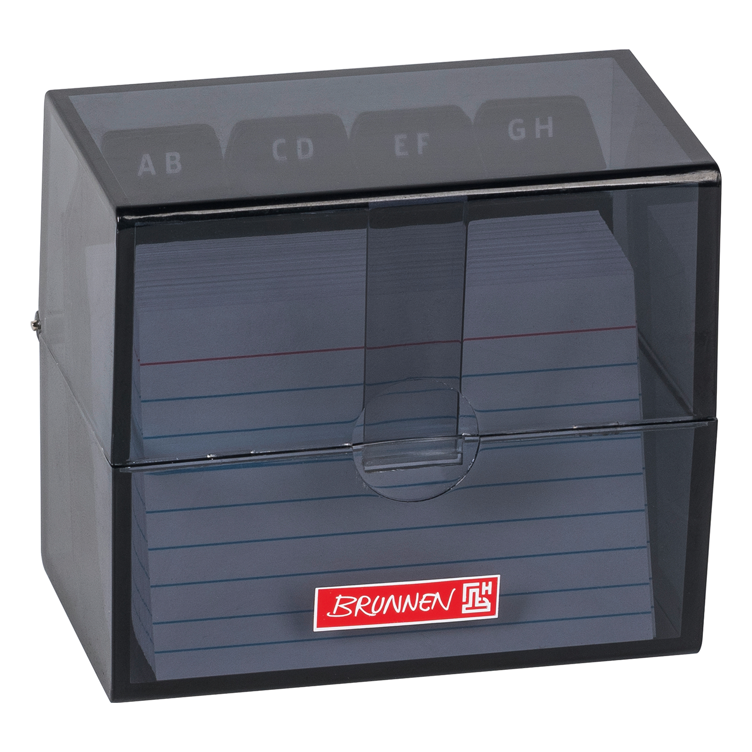 NEU Karteikasten / Karteikartenbox DIN A8, mit Karteikarten, onyx